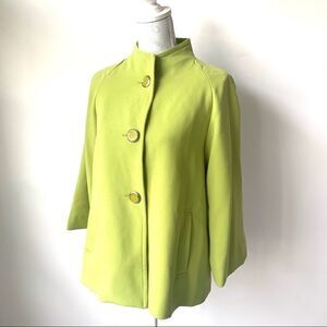 CARMEN MARC VALVO RETRO LIME GREEN SWING JACKET